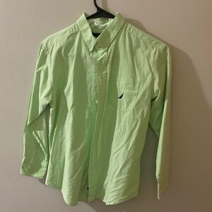 Nautica Boys 10/12 Green Button Down Shirt